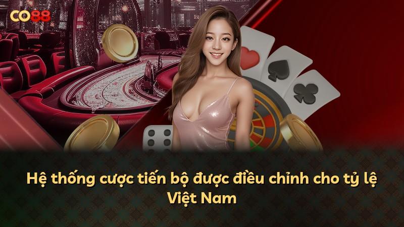 Hệ thống cược tiến bộ được điều chỉnh cho tỷ lệ Việt Nam